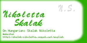 nikoletta skalak business card